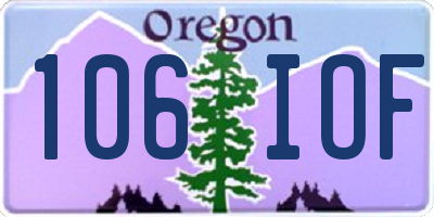 OR license plate 106IOF