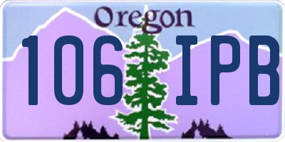 OR license plate 106IPB