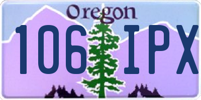 OR license plate 106IPX