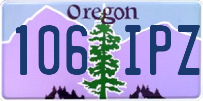 OR license plate 106IPZ