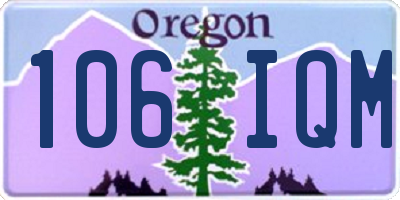 OR license plate 106IQM