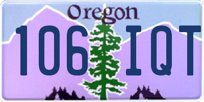 OR license plate 106IQT