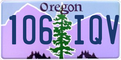 OR license plate 106IQV