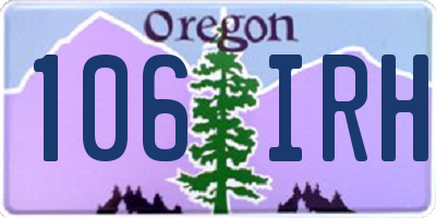 OR license plate 106IRH