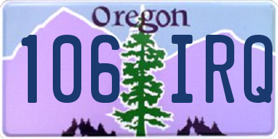 OR license plate 106IRQ