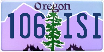 OR license plate 106ISI