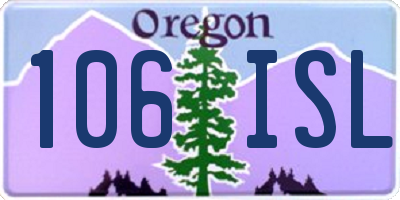 OR license plate 106ISL