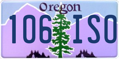 OR license plate 106ISO
