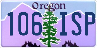 OR license plate 106ISP