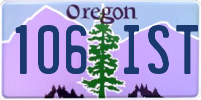 OR license plate 106IST