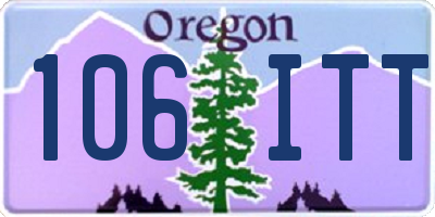 OR license plate 106ITT