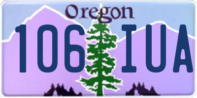 OR license plate 106IUA