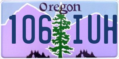 OR license plate 106IUH