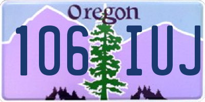 OR license plate 106IUJ