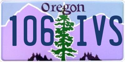 OR license plate 106IVS