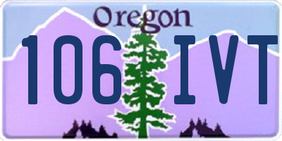 OR license plate 106IVT