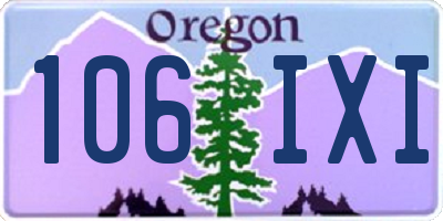 OR license plate 106IXI