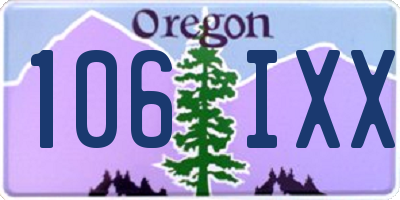 OR license plate 106IXX