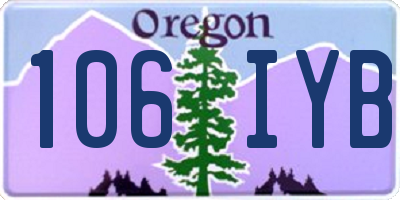 OR license plate 106IYB