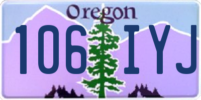 OR license plate 106IYJ