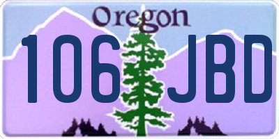OR license plate 106JBD