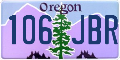 OR license plate 106JBR
