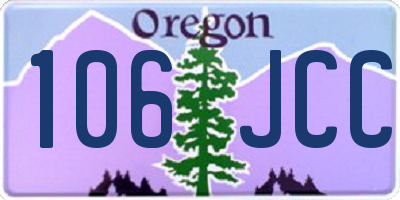 OR license plate 106JCC