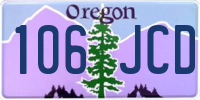 OR license plate 106JCD