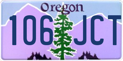 OR license plate 106JCT