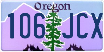 OR license plate 106JCX