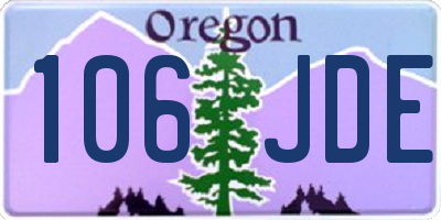 OR license plate 106JDE