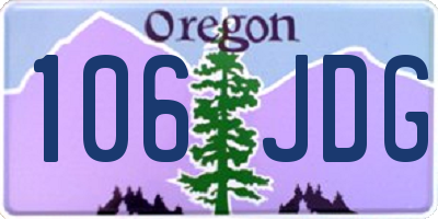 OR license plate 106JDG