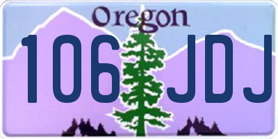 OR license plate 106JDJ