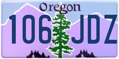 OR license plate 106JDZ