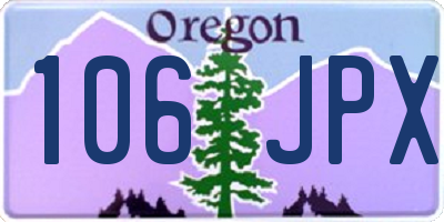 OR license plate 106JPX
