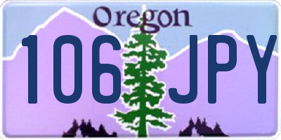 OR license plate 106JPY