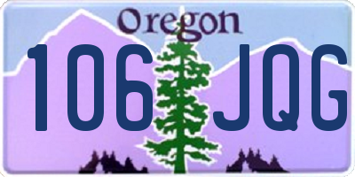 OR license plate 106JQG