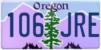 OR license plate 106JRE