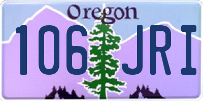 OR license plate 106JRI