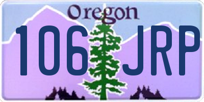OR license plate 106JRP
