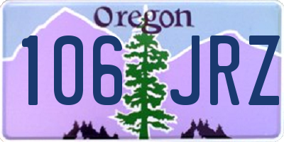 OR license plate 106JRZ