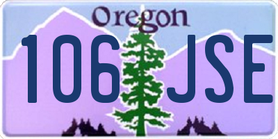 OR license plate 106JSE