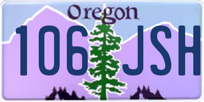 OR license plate 106JSH