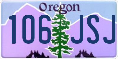 OR license plate 106JSJ
