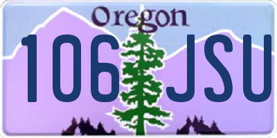OR license plate 106JSU