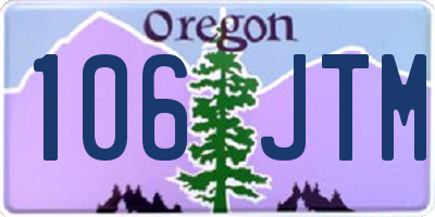 OR license plate 106JTM