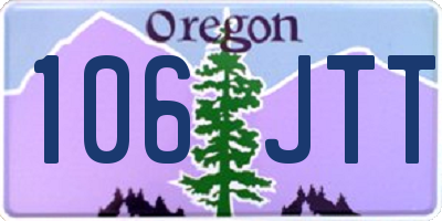 OR license plate 106JTT