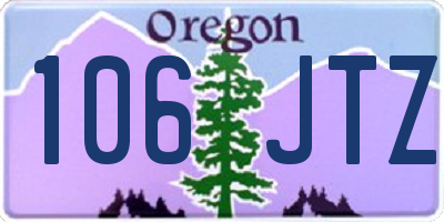 OR license plate 106JTZ