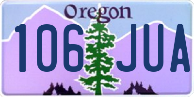 OR license plate 106JUA
