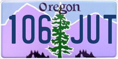 OR license plate 106JUT
